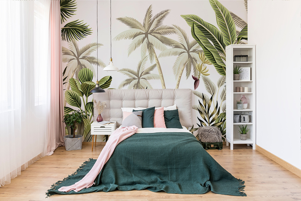 Fototapete Palmen im Schlafzimmer