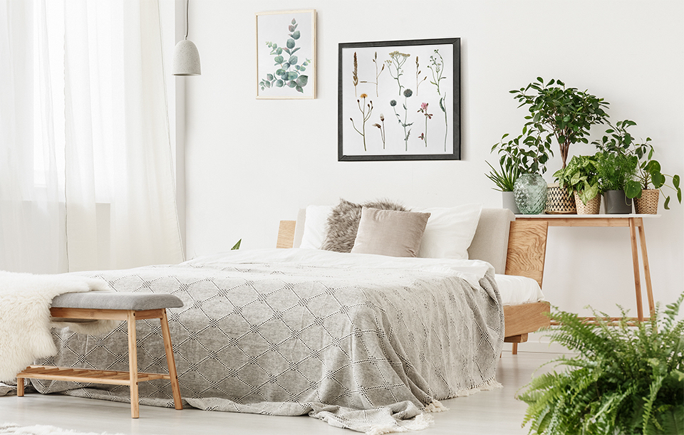 Pflanzenposter fürs Schlafzimmer