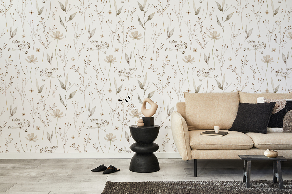 Tapete beige Wiese Tapete beige Wiese