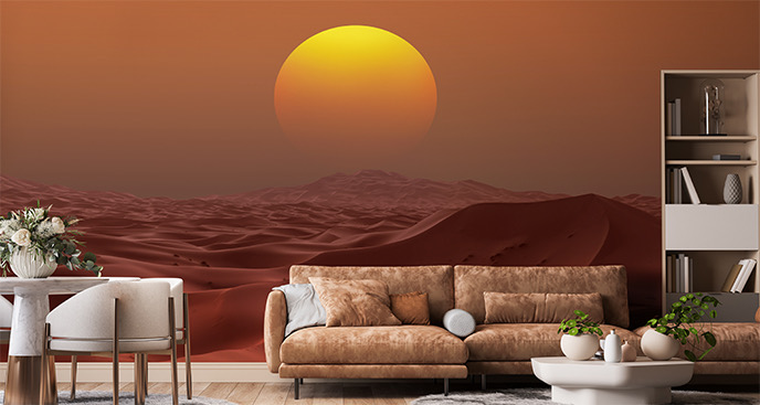 Fototapete Sonnenuntergang in der Wüste