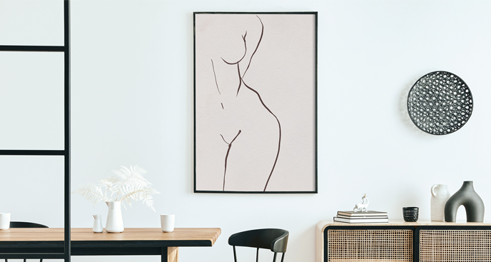 Poster Silhouette einer Frau