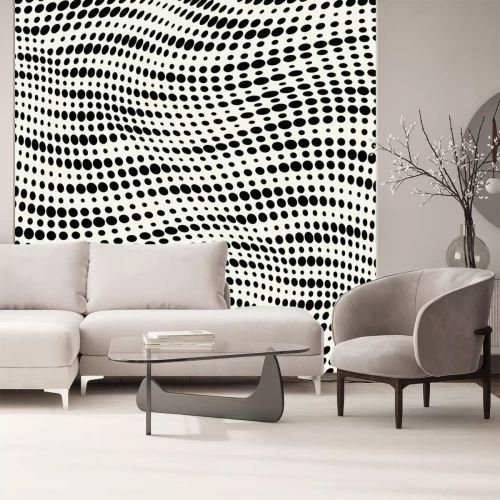 Fototapete Punkte in einer 3D-optischen Täuschung