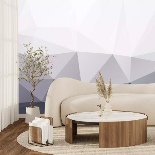 Fototapete WeißGraue 3D Blöcke