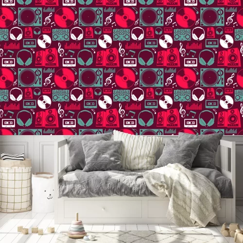 Tapete Musik-Ikonen nahtlose Muster