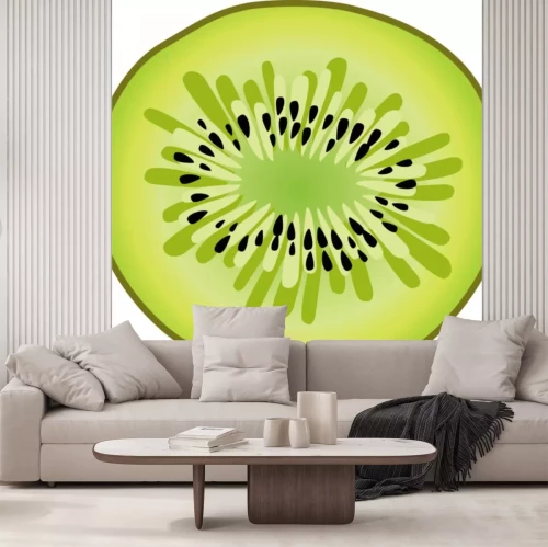 Sticker Einzelne Kiwi-Scheibe moderne Grafik