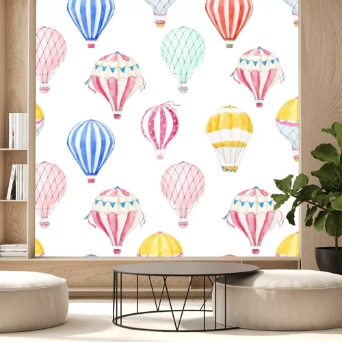 Sticker Aquarell-Luftballon-Vektor-Muster