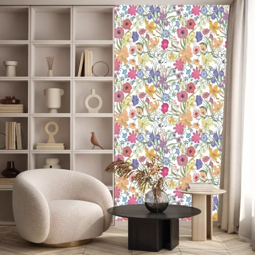 Tapete Schöne nahtlose Blumenmuster. Blume Vektor-Illustration. Feld der Blumen