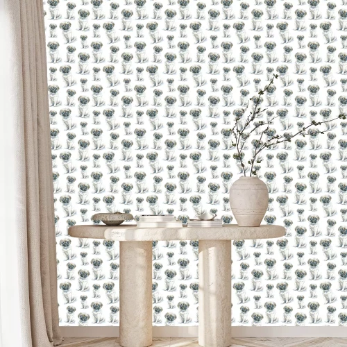 Tapete Skizzierte Hunde Möpse