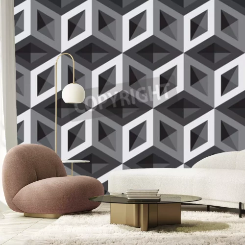 Fototapete Muster 3D aus Würfeln