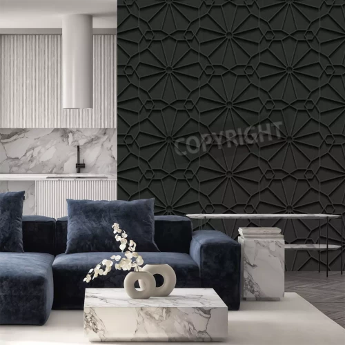 Fototapete Dunkles Dessin 3D