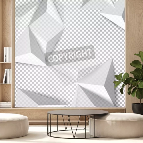 Fototapete Pyramide 3D vor Hintergrund von Rechtecken