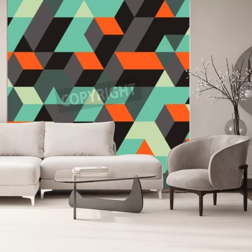 Fototapete Geometrisches Muster 3D