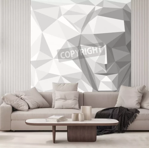 Fototapete Geometrische Form 3D mit Gesicht