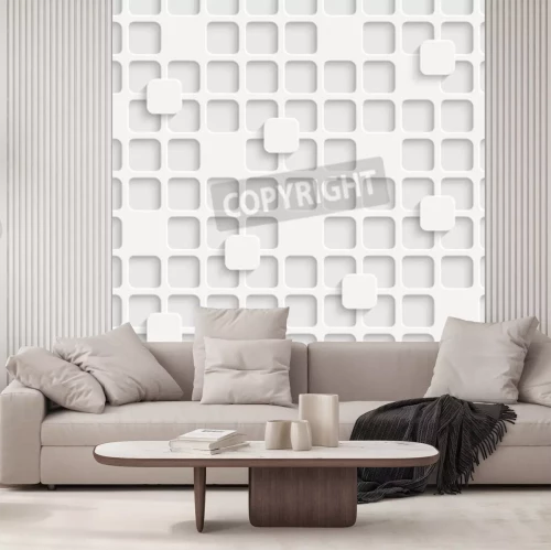 Fototapete Quadratisches Muster 3D