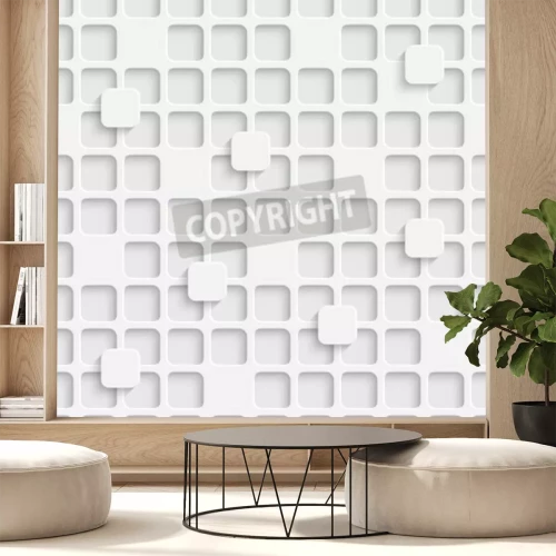 Fototapete Quadratisches Muster 3D