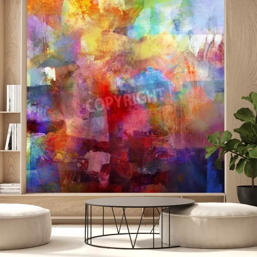 Fototapete Mit Pindzel Gemalte Abstraktion