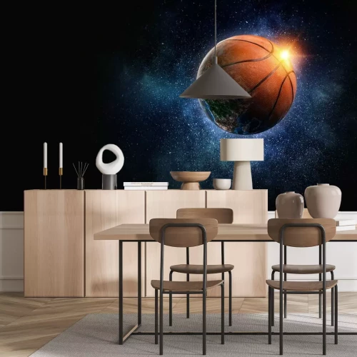 Fototapete Basketball Ball im Weltraum