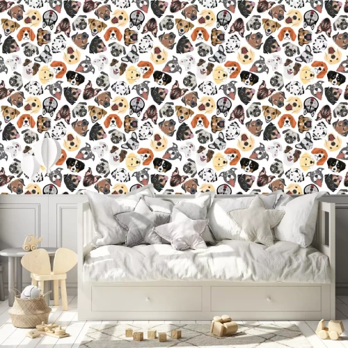 Tapete Illustration nahtlose Muster Hunde