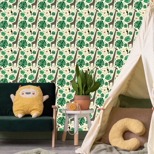 Tapete Tukane und Monsterablätter