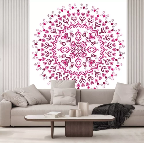 Sticker Lila runden Rahmen