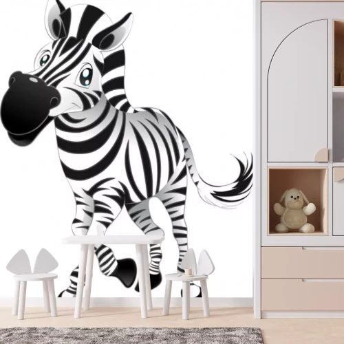 Sticker Märchenzebra auf weißem Hintergrund