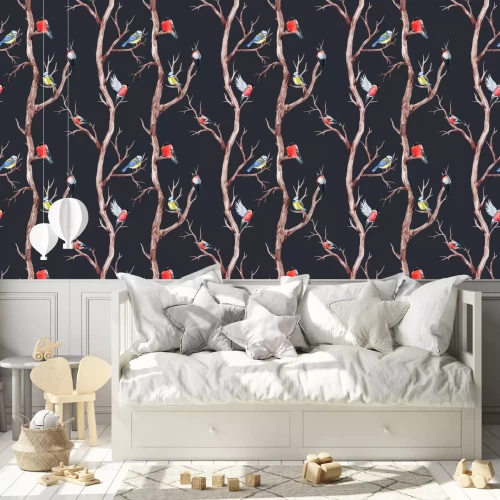 Tapete Vögel mitten in der Nacht