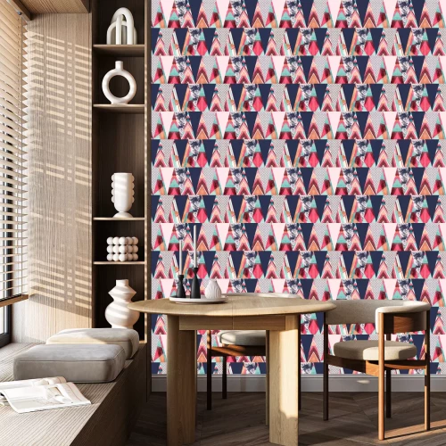 Tapete Bergabstraktion in vielen Farben