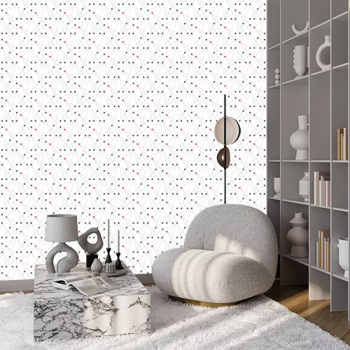 Tapete Muster mit Punkten mit Linien verbunden