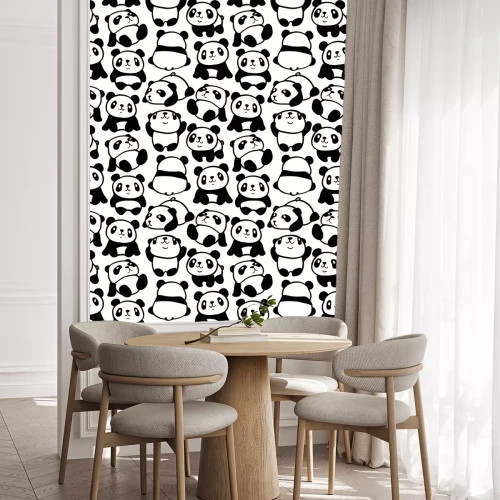 Tapete Minimalistisches Muster mit Pandas