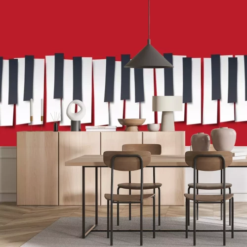 Sticker Aus Papier ausgeschnittene Klaviertasten Foto