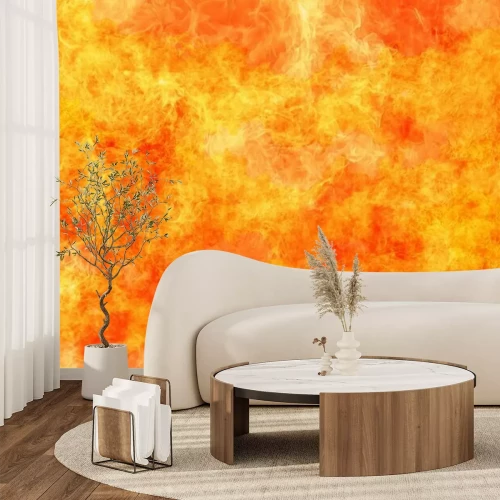 Fototapete Feuriger Hintergrund in Orange- und Gelbtönen