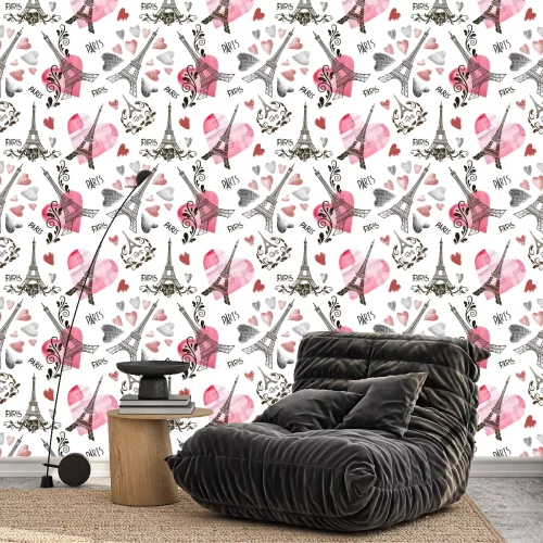 Tapete Nahtlose Hintergrund Eiffelturm