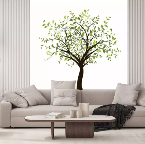 Sticker Vecteur série, arbre vectoriel fond blanc - grünen Baum auf weißem