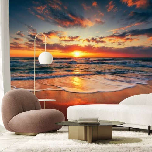 Fototapete Schöner Sonnenaufgang über dem Meer