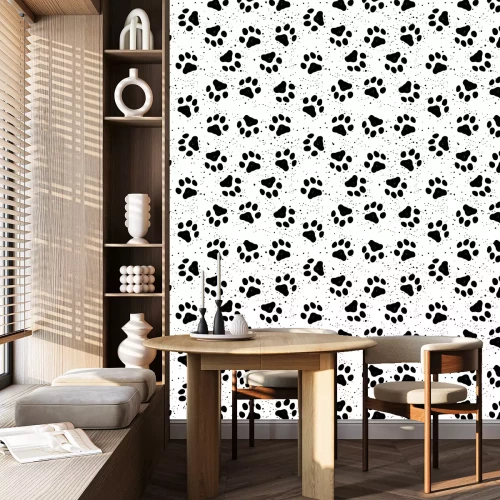 Tapete Monochrome Hundepfoten