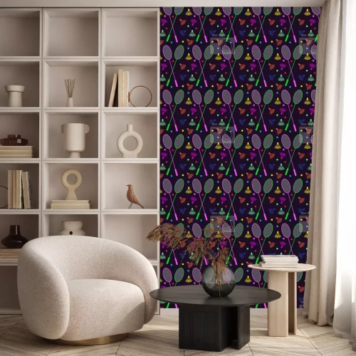 Tapete Neon Badminton