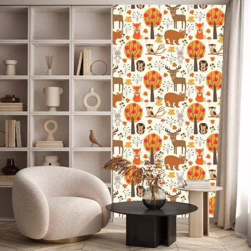 Tapete nahtlose Muster mit Herbst Wald - Vektor-Illustration, eps