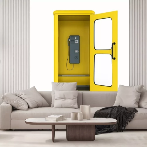Fototapete Gelbe Telefonzelle