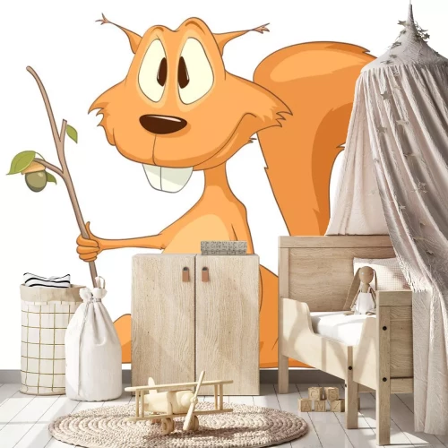 Sticker Cartoon Charakter Eichhörnchen