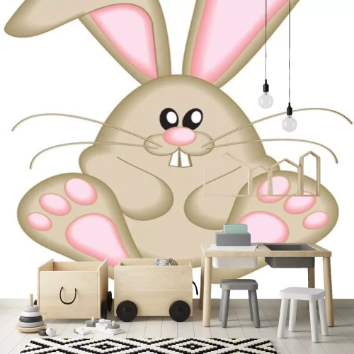 Sticker Nette Brown-Osterhase Vektor