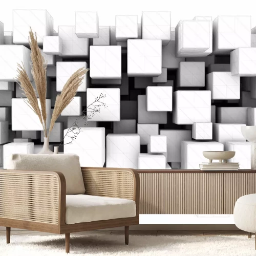 Fototapete Würfel 3D in Perspektive