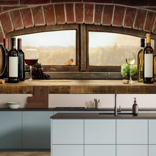 Fototapete Weinkeller 3D rustikaler