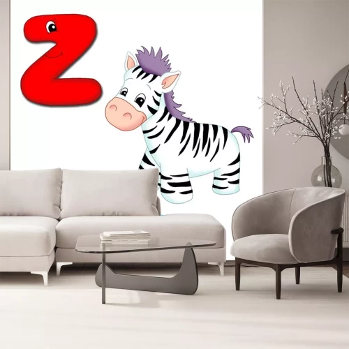 Sticker Zebra und der Buchstabe Z