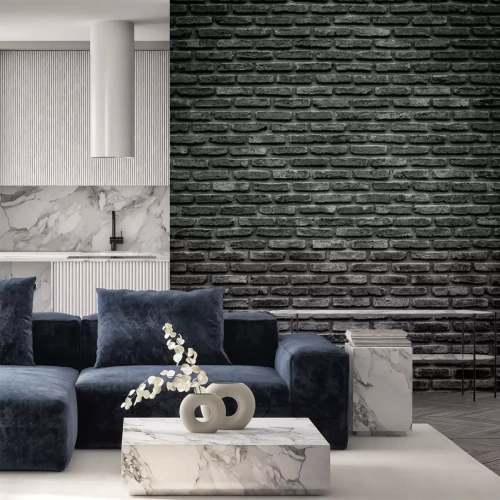 Fototapete Alte schwarze Steine