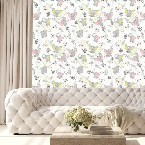 Tapete Elefantenbabys mit Mäusen