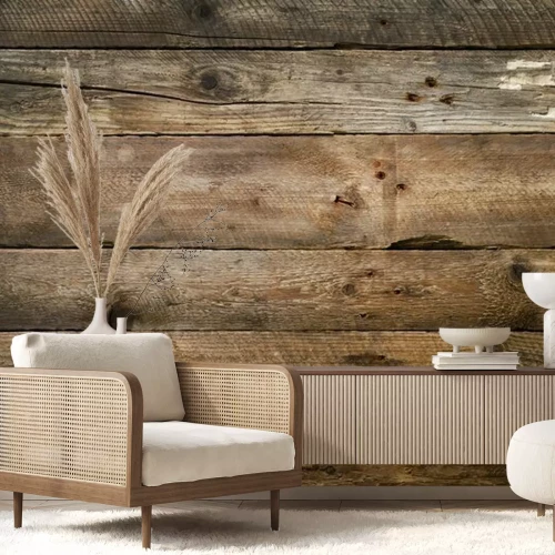 Fototapete Alte braune Bretter