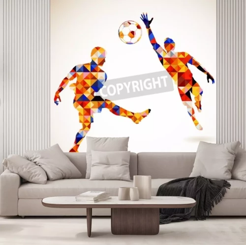 Fototapete Torwart und Stürmer