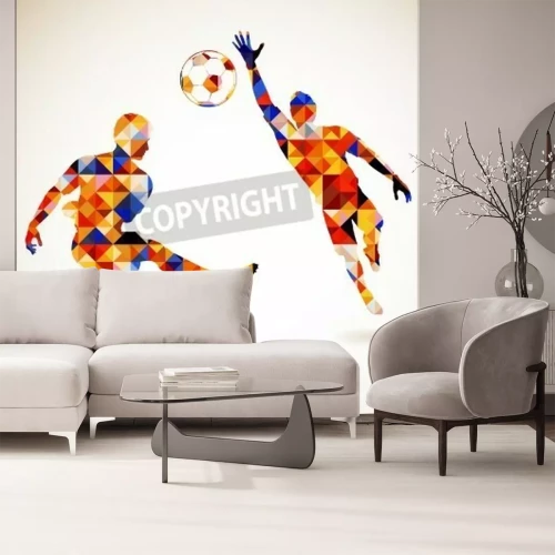 Fototapete Torwart und Stürmer