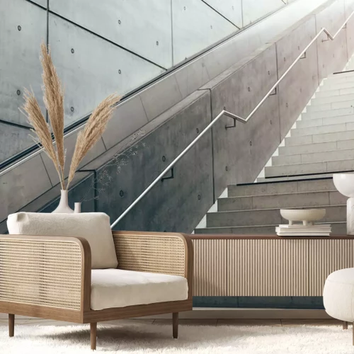 Sticker Eine moderne Betontreppe 