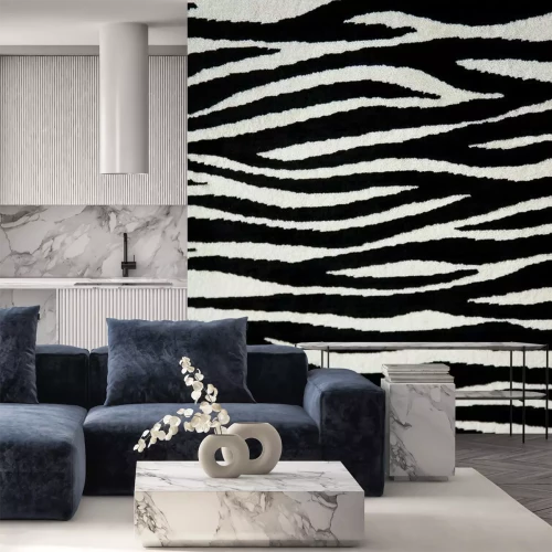 Fototapete Muster mit schwarz-weißem Zebra